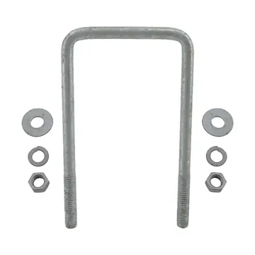 Galvanized Square Trailer U-Bolt 1/2 inch x 3 3/4 inch x 7 inch