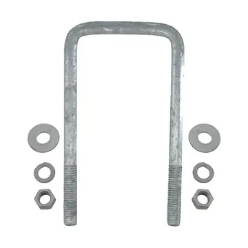 Galvanized Square Trailer U-Bolt 1/2 inch x 3 inch x 6 5/16 inch