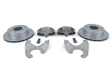 STURDY BUILT 6 Lug 12" Disc Brake Kit - Slip On - Dacromet Coated - RED Brake Pad