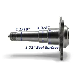 Trailer Spindle for 3,500 lb #84 Axle Butt Weld with Brake Flange