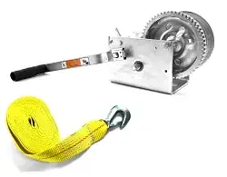 Dutton-Lainson 2500lb Winch Zinc Plated 2 Speed With Strap