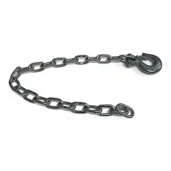 Trailer Safety Chain Zinc Plated 1/4 in Thickness 30 in 7,800lb Clevis Hook with Clasp