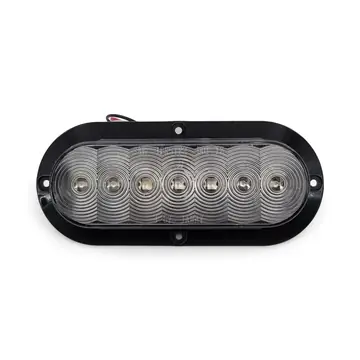 LED Red Oval Submersible Multi Function Trailer Light with Clear Lens