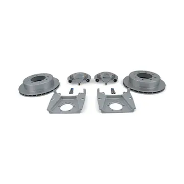 STURDY BUILT 8 Lug 13" Disc Brake Kit - Slip On - Dacromet Coated - RED Brake Pad