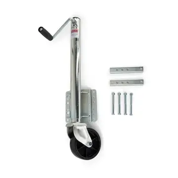 RAM Boat Trailer Fixed Bolt On Jack 1200 lb Zinc Plated with Wheel