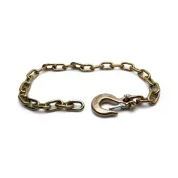 Trailer Safety Chain Zinc Plated 1/4 in Thickness 36 inch 12,600lb with Forged Hook Latch