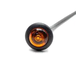 LED Bullet Sidemarker Trailer Light Amber 3/4 inch Submersible 18 inch Wire
