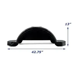 Black Plastic Trailer Fender for Boat Trailer Single Axle 9 3/4 in x 42 3/4 in x 13 in