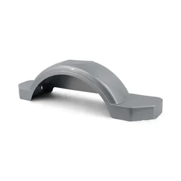 Silver Plastic Trailer Fender for Boat Trailer Single Axle 7 1/2 in x 33 1/2 in x 8 3/4 in