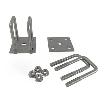 Leaf Spring Stainless Steel Flange Nut U-Bolt Kit 4 1/2 Long U-Bolts for 2" x 2" Axle