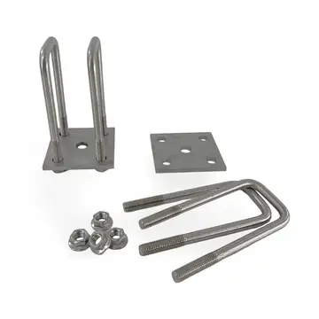 Leaf Spring Stainless Steel Flange Nut U-Bolt Kit 6 5/16 Long U-Bolts for 2" x 3" Axle