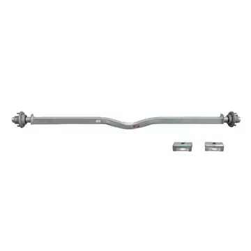 Autoflex-Knott 6000lb 94 inch Hub Face V Bend Galvanized 2 x 3 Trailer Axle with Pre-Installed 6 Lug Idler Hubs