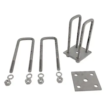 Trailer Leaf Spring Stainless Steel U-Bolt Kit Extra Long Fits 2 x 3 Axles 7 1/4 in Long