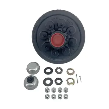Dexter Pre Greased 8 Lug Trailer Brake Drum Hub Kit - 7,000 lb Axle 8 on 6 1/2 in MADE IN USA