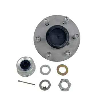 Boxed Pre Greased Complete Trailer Hub Kit 6 Lug Hot Dipped Galvanized for 6,000lb Trailer Axle