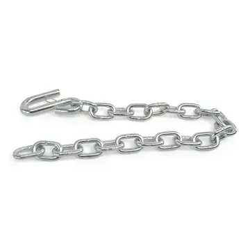 Trailer Safety Chain Zinc Plated 5/16 in Thickness 38 in 7,000lb with S Hook