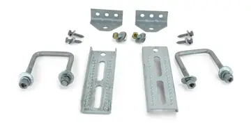 Sturdy Built (2) 8" Galvanized Swivel Top Bunk Bracket Kit with Hardware for 3x3 Boat Trailer Crossmember