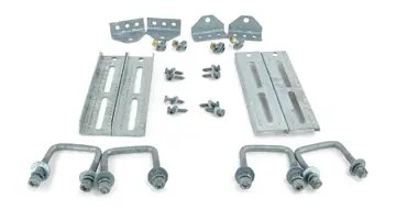 Sturdy Built (4) 10" Galvanized Swivel Top Bunk Bracket Kit with Hardware for 2x3 Boat Trailer Crossmember